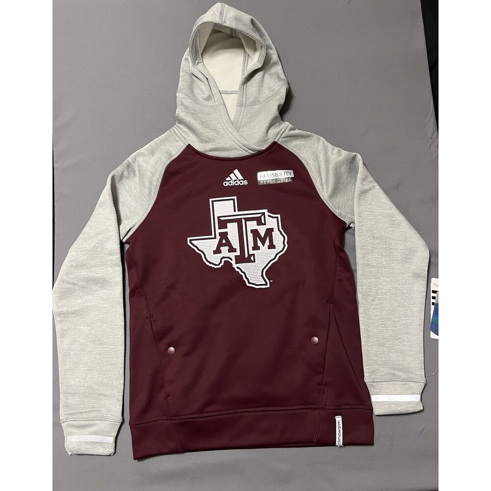 Texas A&M Adidas Hi Visibility Reflective Hoodie Size XS